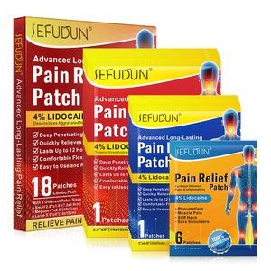 Lidocaine 4% Patch Maximum Strength Pain Relief Patch Knee Joint 18 Count